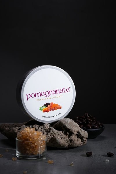 pomegranate™ Frankincense essential oil and coffee blended face/body scrub