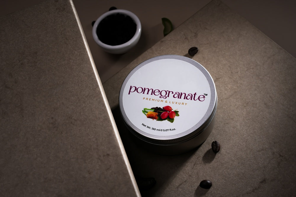 pomegranate™ Rosehip essential oil and coffee blended face/body scrub