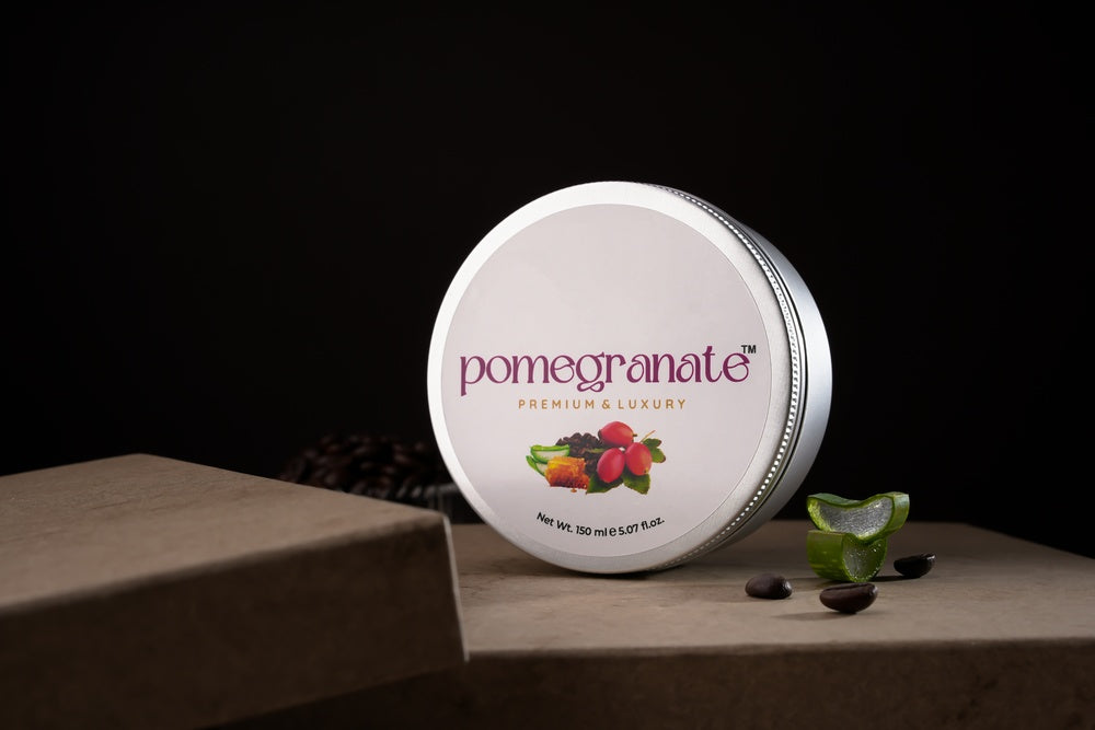 pomegranate™ Rosehip essential oil and coffee blended face/body scrub