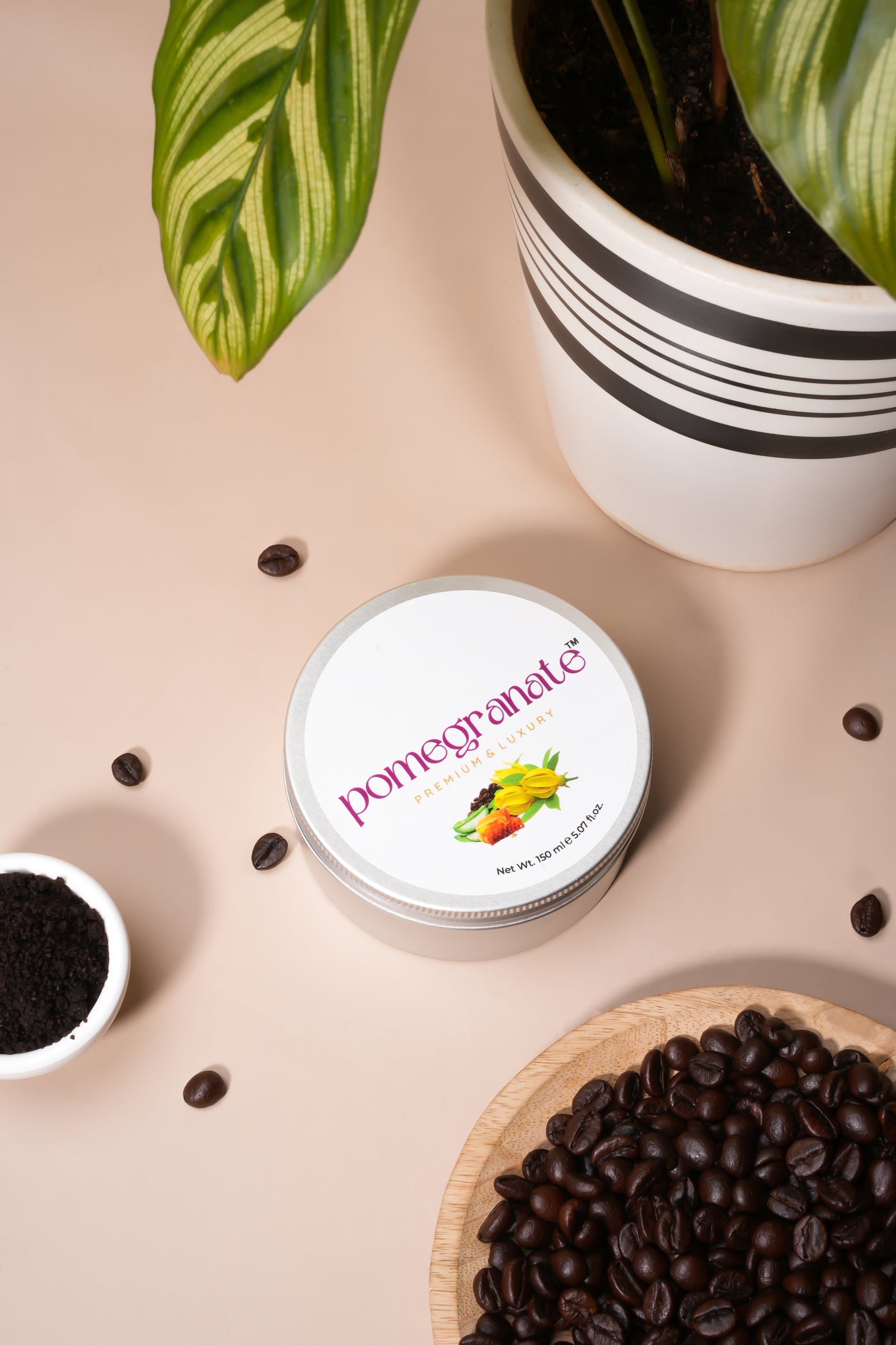 pomegranate™ Neroli essential oil and coffee blended face/body scrub