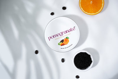 pomegranate™ Orange essential oil and coffee blended face/body scrub